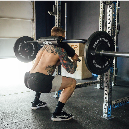 Safety squat bar, a specialty bar used for people that my have shoulder issues with squatting