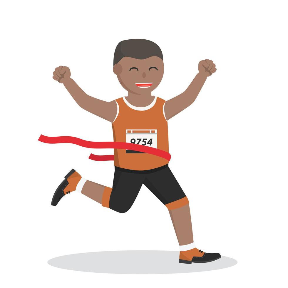 runner winning marathon showing results sports performance