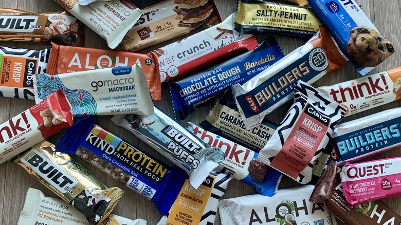 variety of protein bars
